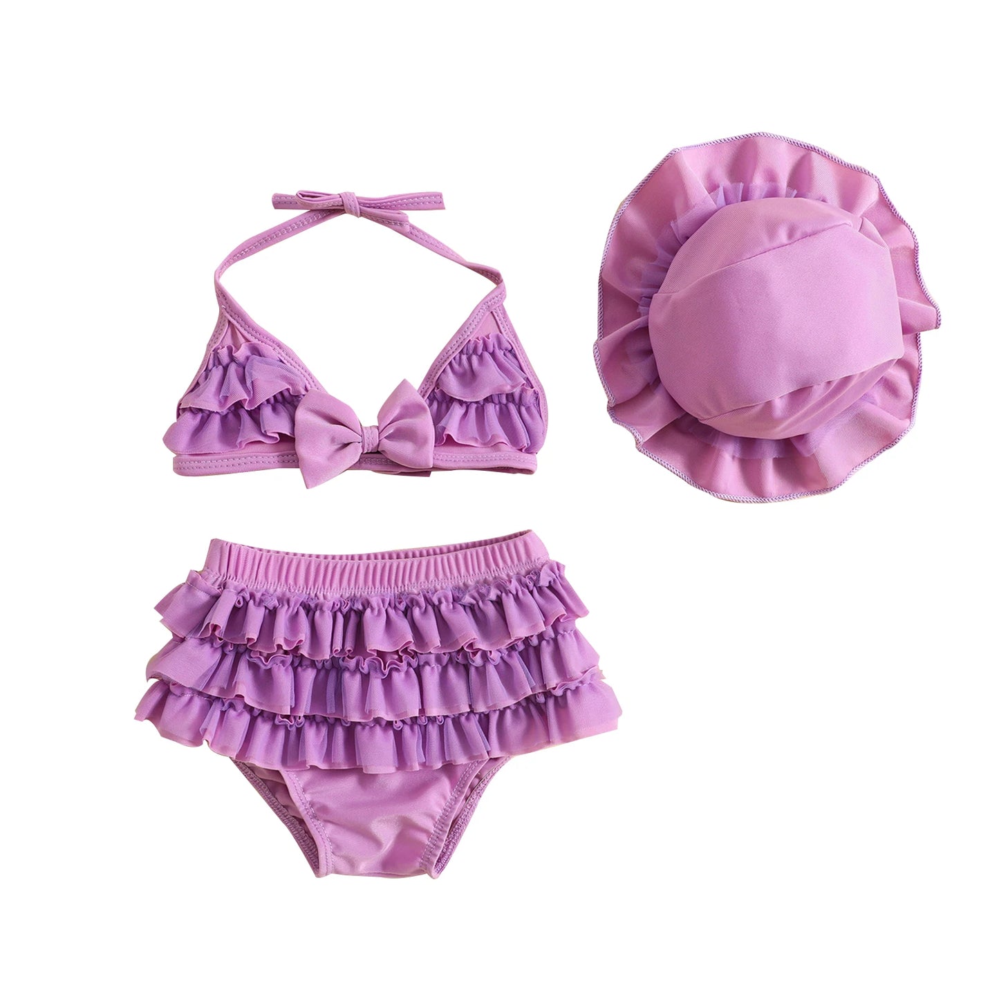 Biquini Infantil 2 Peças + Chapéu