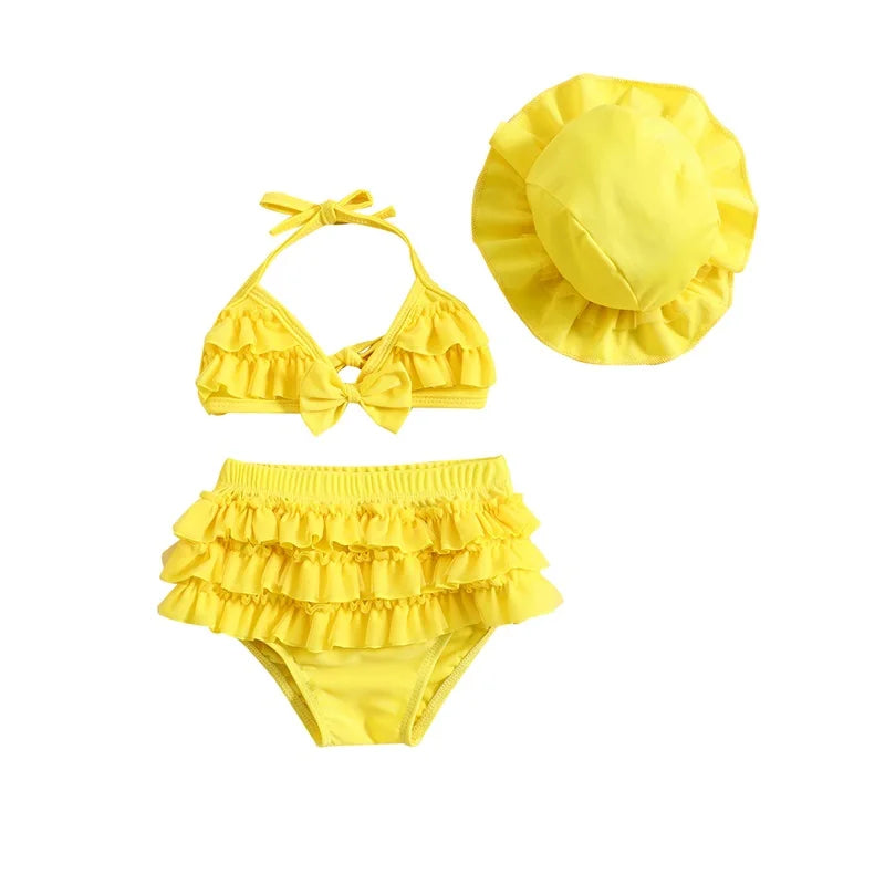 Biquini Infantil 2 Peças + Chapéu