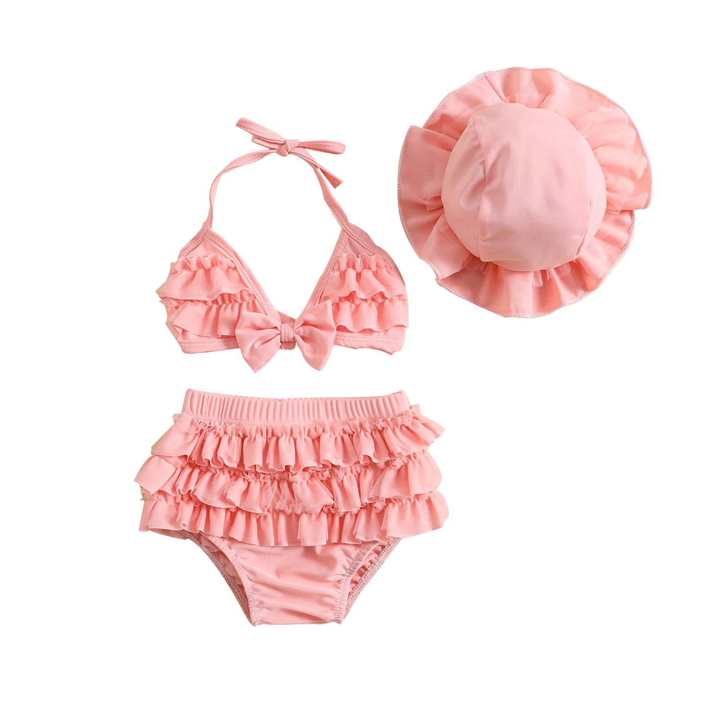 Biquini Infantil 2 Peças + Chapéu